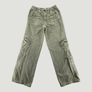BDG 2K Cargo Pants Sage Green Wide Leg Y2K Utility Small
